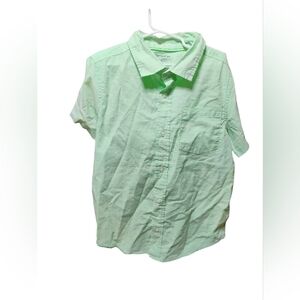 New Boys Lime Green Button Up Shirt